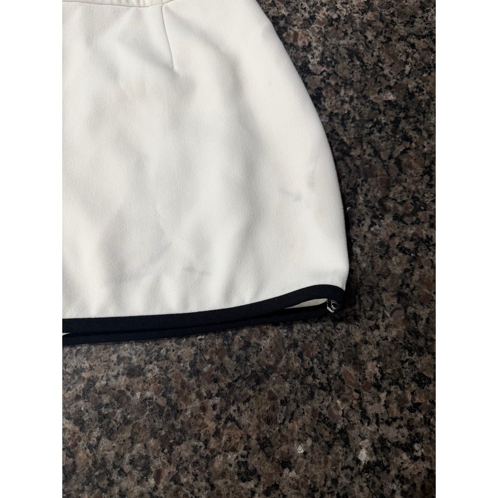 Showpo White Mini Skort Black Trim Faux Pockets Size US 10 NWT - Picture 4 of 8